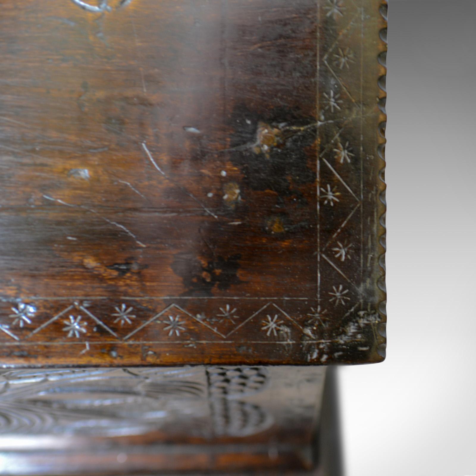 Antique Bible Box on Stand, William & Mary, Oak, Writing, circa 1690 and Later In Good Condition In Hele, Devon, GB