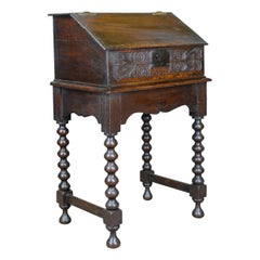 Antique Bible Box on Stand, William & Mary, Oak, Writing, circa 1690 and Later