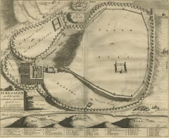 Plan de la Bible antique de Jérusalem par Covens &amp;amp; Mortier, 1743