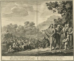 Antiker Bibeldruck „Früchte und Fische“ nach B. Picart, hergestellt 1728