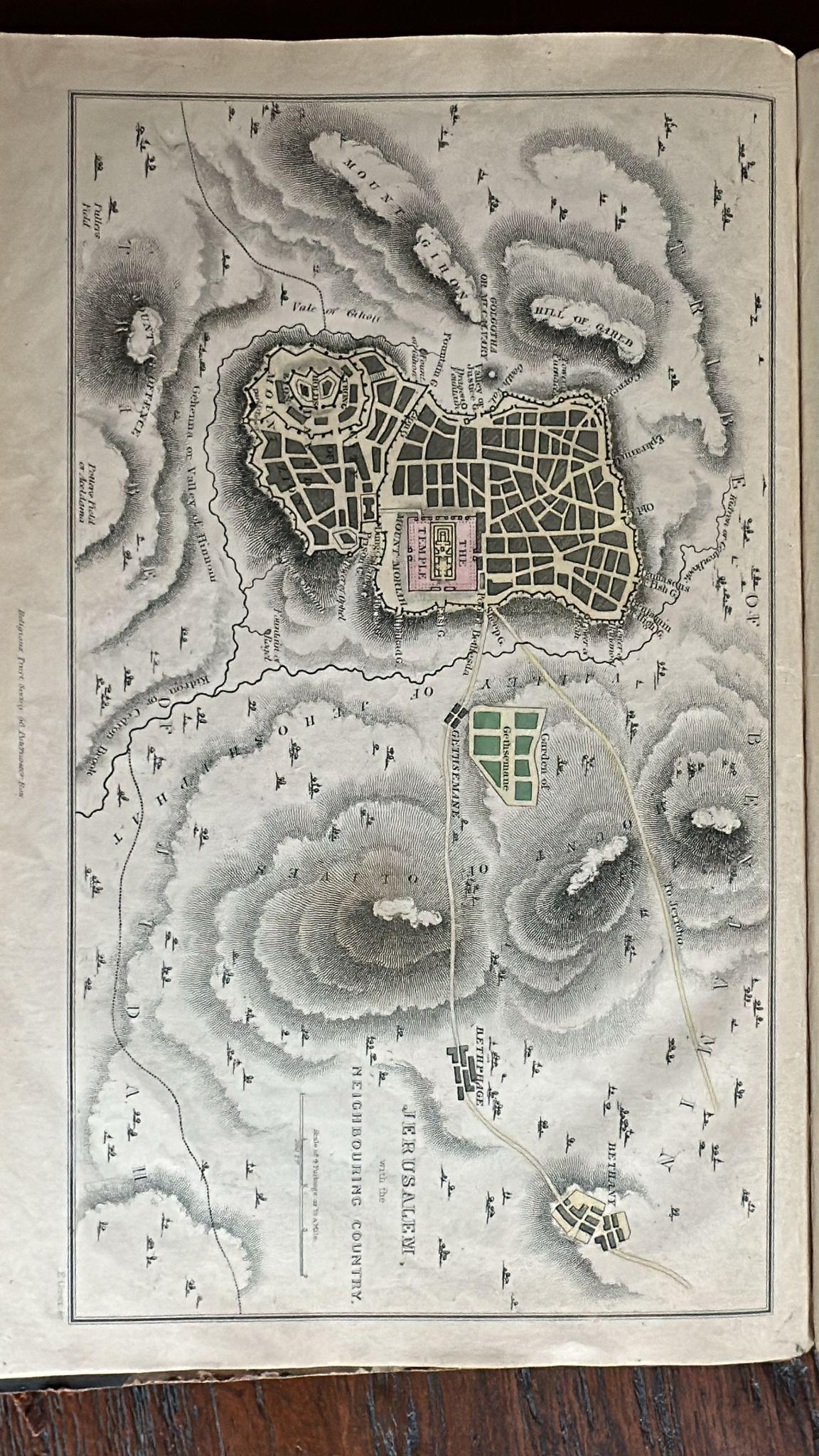 Antique Biblical Atlas with 17 Hand-Colored Maps, Religious Tract Society c.1850 For Sale 5