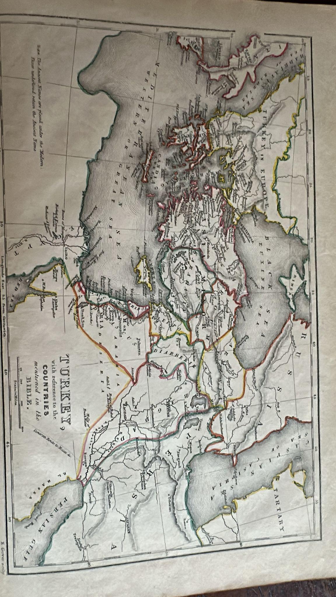 Antique Biblical Atlas with 17 Hand-Colored Maps, Religious Tract Society c.1850 For Sale 11