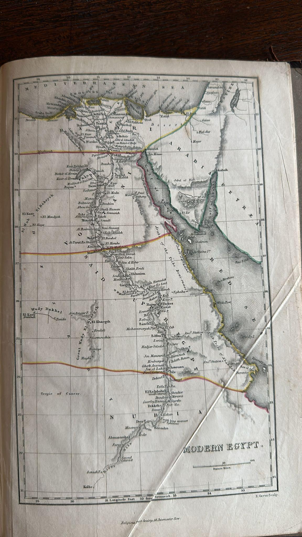 Antique Biblical Atlas with 17 Hand-Colored Maps, Religious Tract Society c.1850 For Sale 12