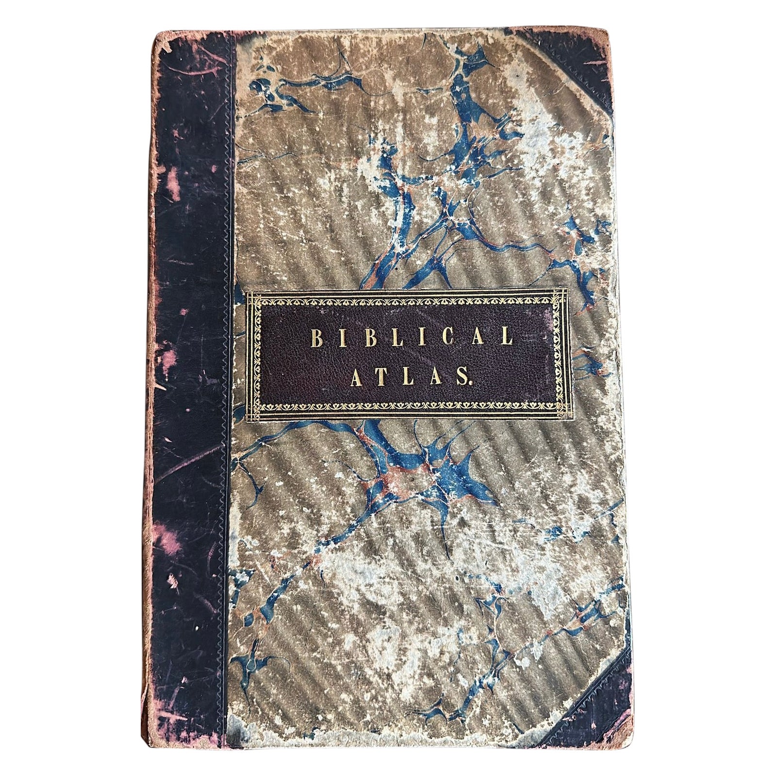 Antique Biblical Atlas with 17 Hand-Colored Maps, Religious Tract Society c.1850 For Sale