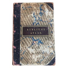 Antico atlante biblico con 17 mappe colorate a mano, Religious Tract Society, 1850 ca.