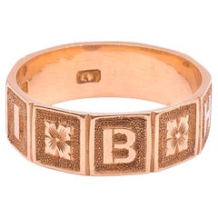 Antique Biblical Band Ring "IBHAR", The Chosen One, HM 1873