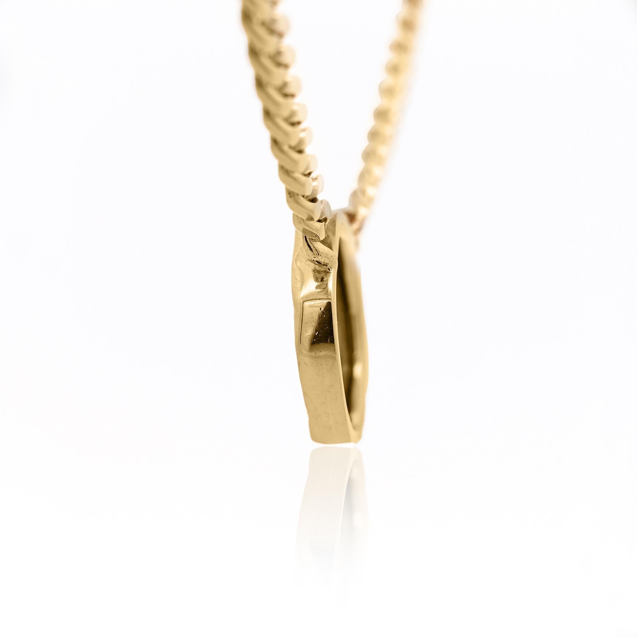 Women's Antique Biblical Coin Bezel Set in 14K Yellow Gold Necklace For Sale