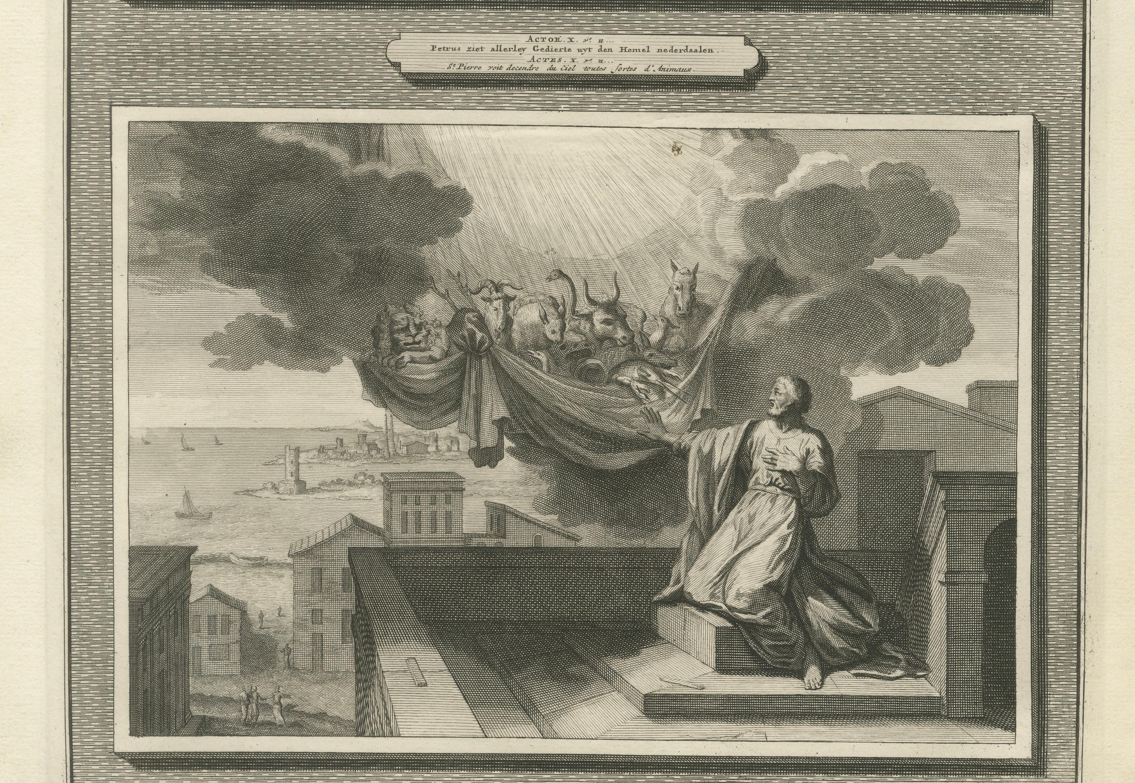 Antique Biblical Engravings, Mortier Amsterdam – Acts & Apocalypse, c.1700