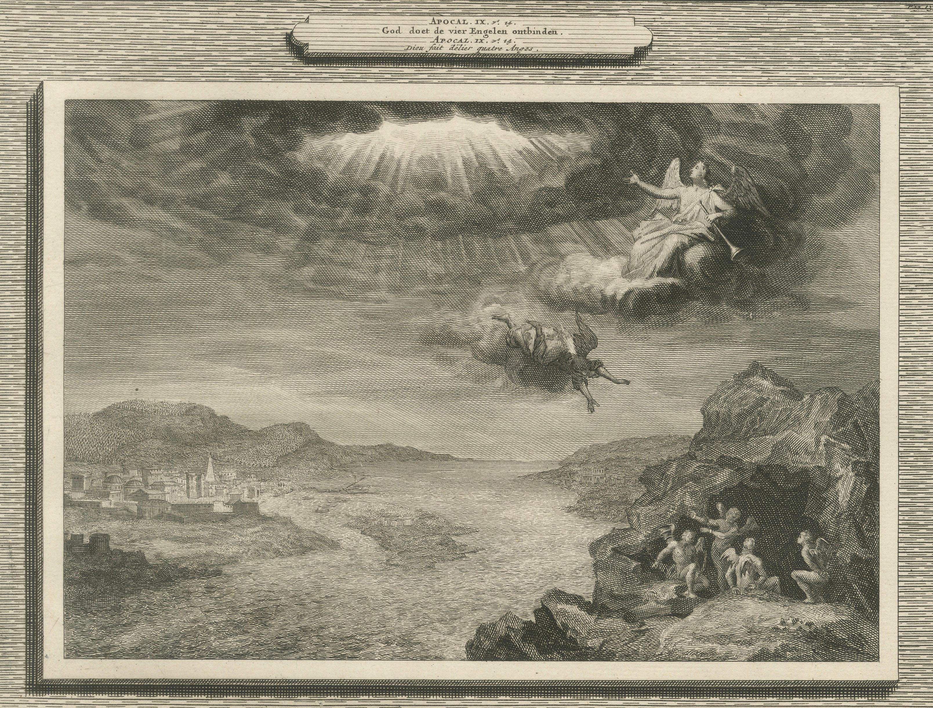 Antique Biblical Engravings, Mortier Amsterdam – Apocalypse Cycle, c.1700