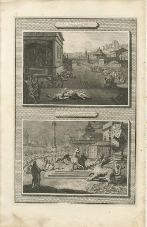 Antique Biblical Engravings, Mortier Amsterdam – Genesis & Apocalypse, c.1700