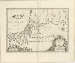 Antique Biblical Map of the Holy Land – Janssonius Abraham Isaac Jacob, c. 1650
