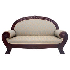 Used Bidermeier sofa, Northern Europe, the 19th centuries. After renovation.