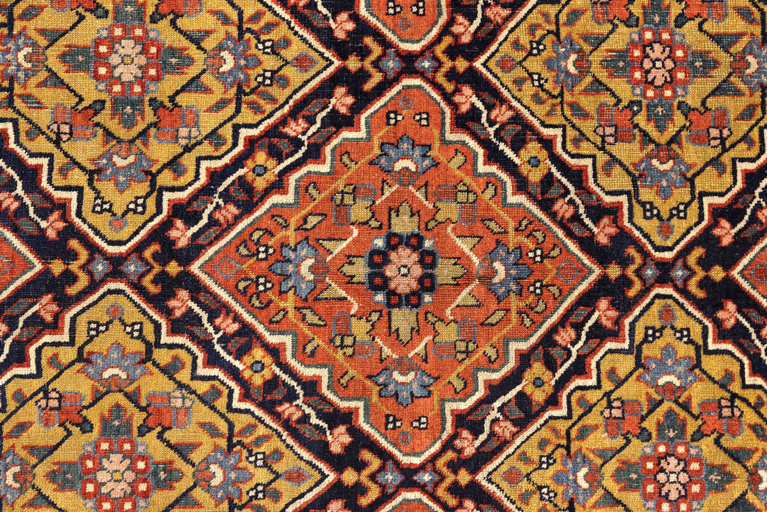 Persian 19th Century Antique Bidjar Rug  For Sale
