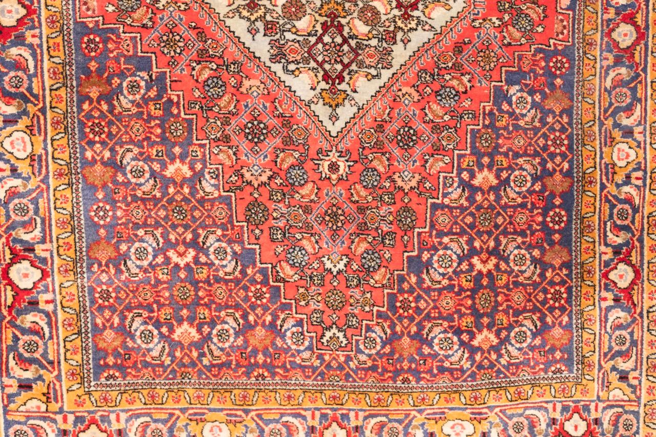 Hand-Woven Antique Bidjar Carpet For Sale