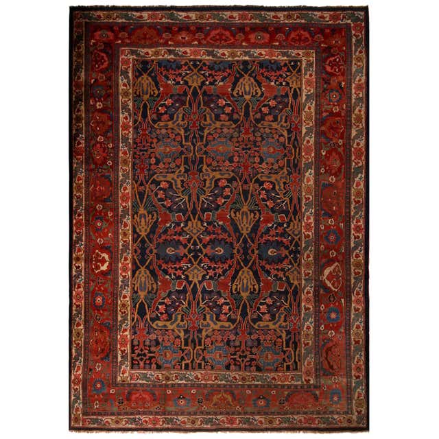 Persian Rug Pattern Red Vintage Persian Turkmen Handmade Geometric Pattern Red Wool Rug For ...