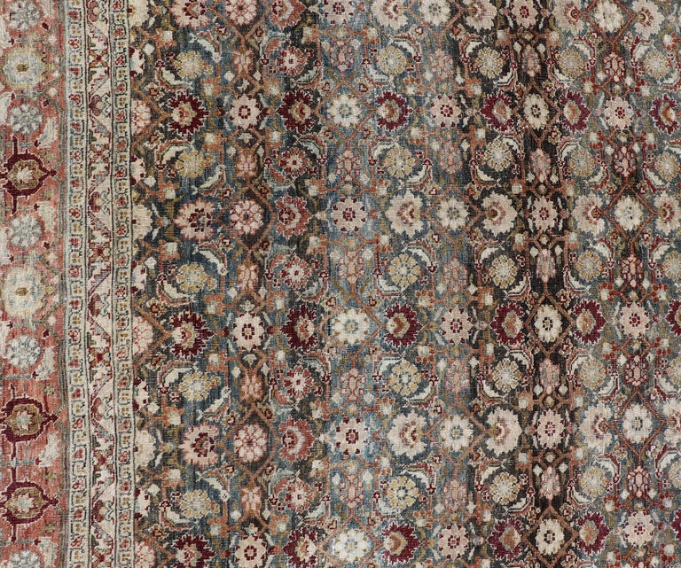 Antique Bidjar Large Gallery Rug in All-Over Herati Design For Sale at ...