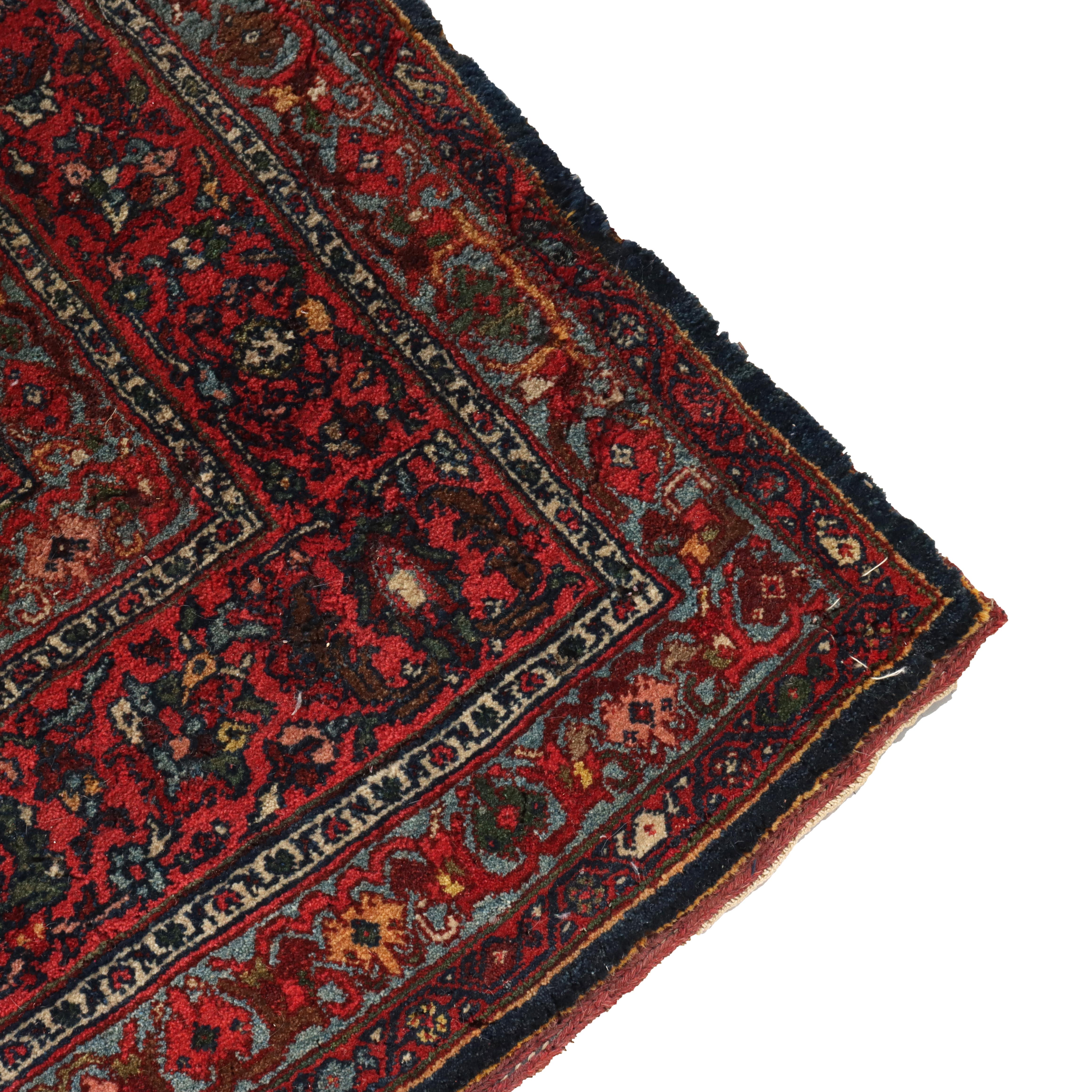 Antiguo Bidjar Persa Oriental Alfombra de lana del tamaño de una habitación C1930 en venta 8