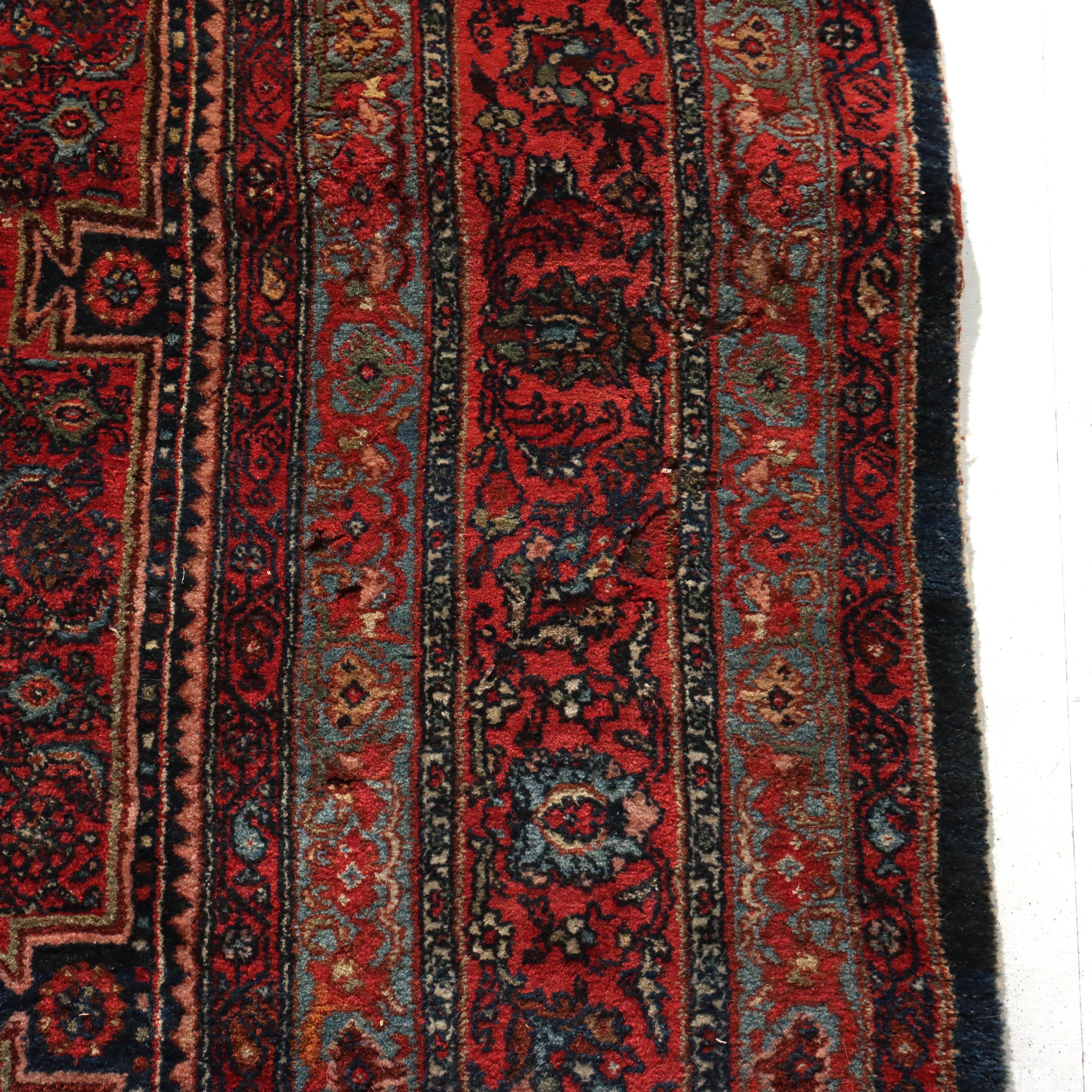 Antiguo Bidjar Persa Oriental Alfombra de lana del tamaño de una habitación C1930 en venta 9