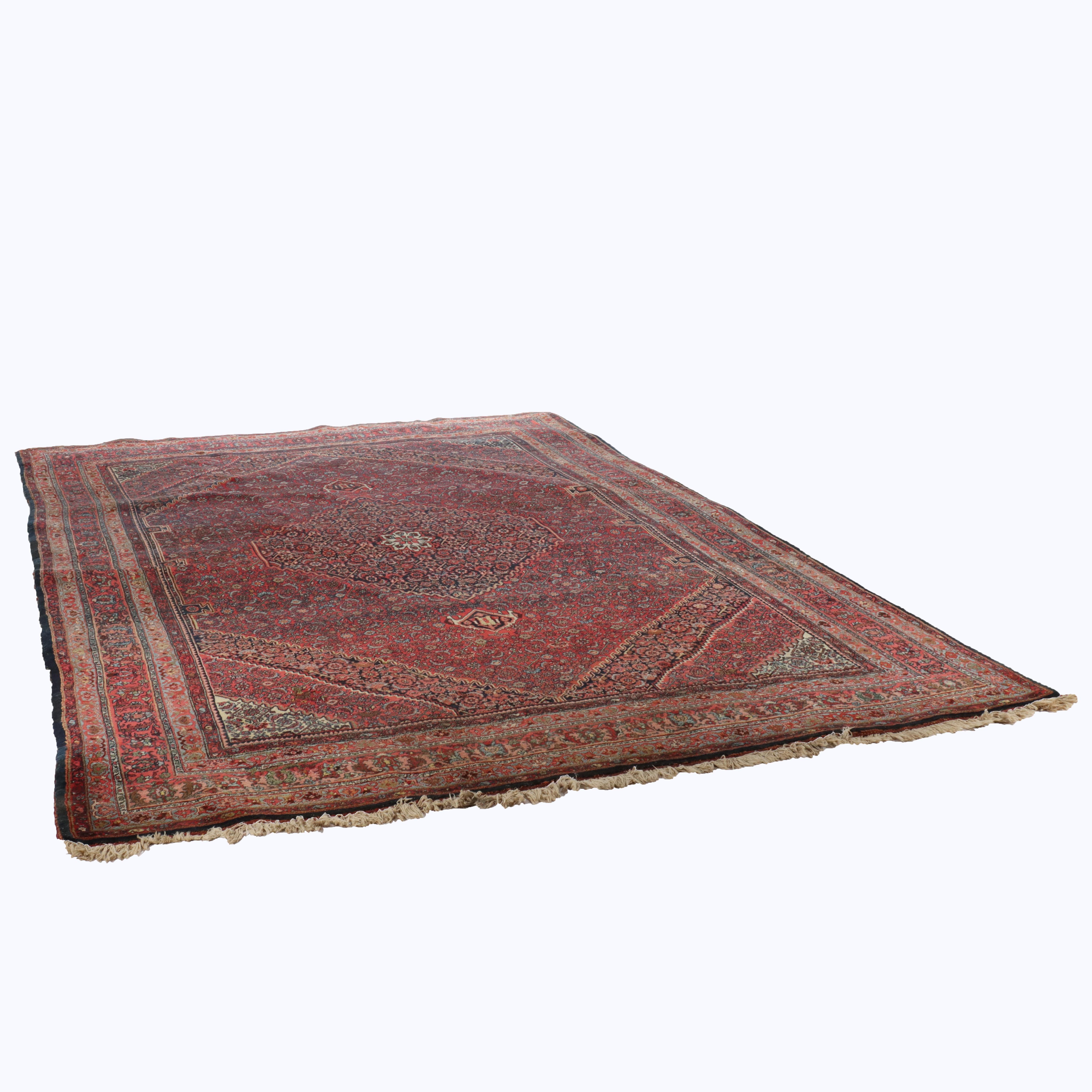 Antiguo Bidjar Persa Oriental Alfombra de lana del tamaño de una habitación C1930 en Bueno estado para la venta en Big Flats, NY