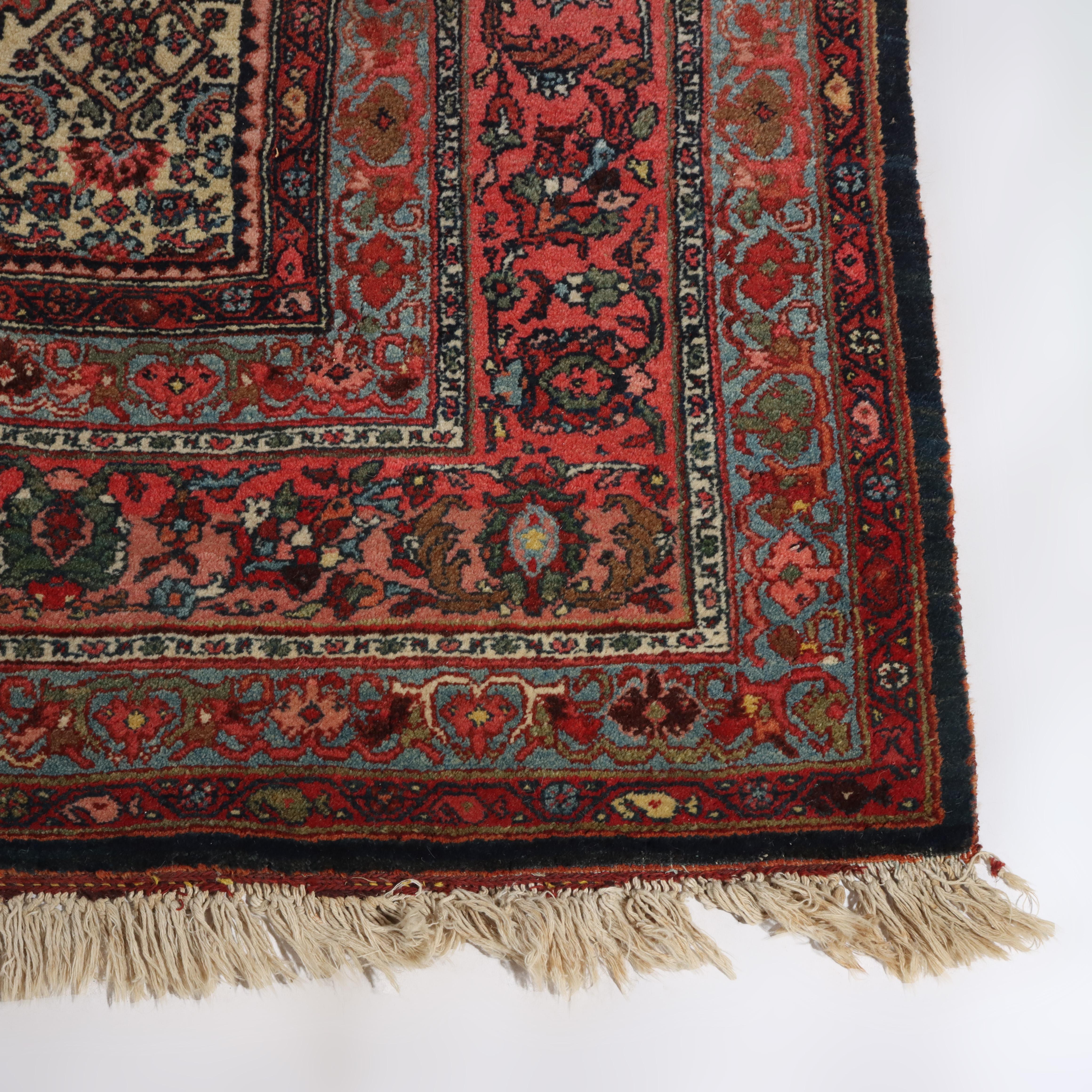 Antiguo Bidjar Persa Oriental Alfombra de lana del tamaño de una habitación C1930 en venta 2