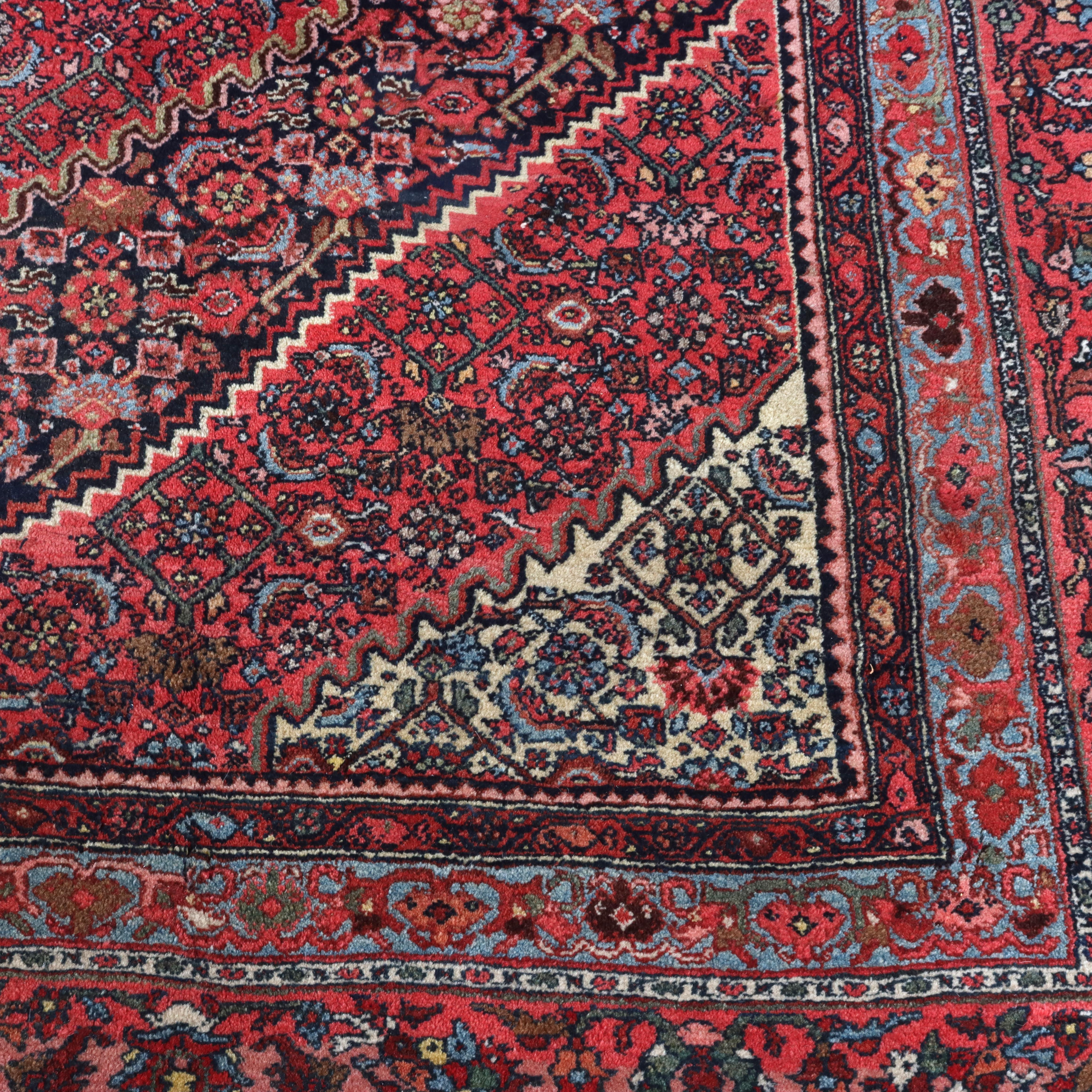 Antiguo Bidjar Persa Oriental Alfombra de lana del tamaño de una habitación C1930 en venta 3
