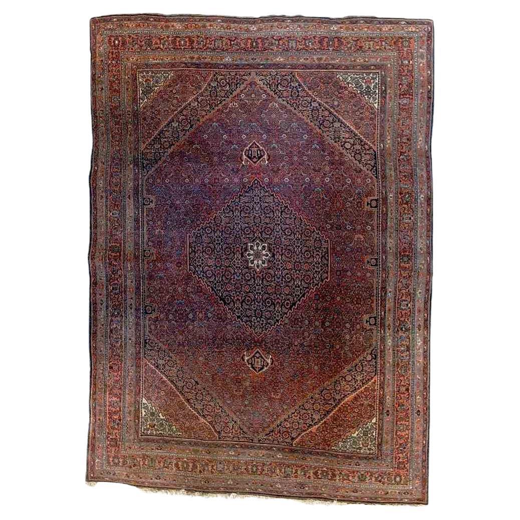 Antike Bidjar Persisch Orientalisch Zimmer Sized Wolle Teppich C1930