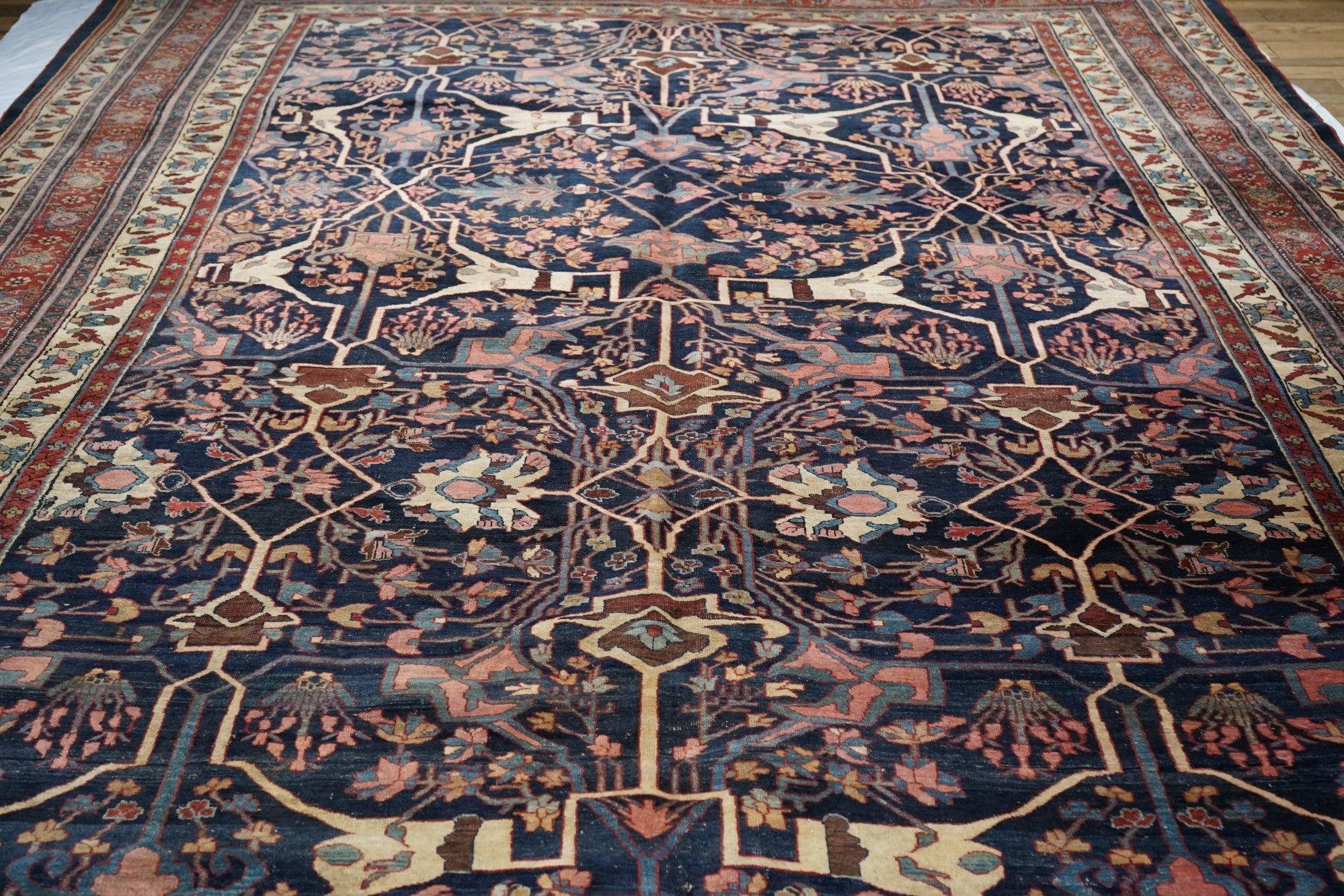 Tapis Bidjar ancien 11'6'' x 18'0'' en vente 1