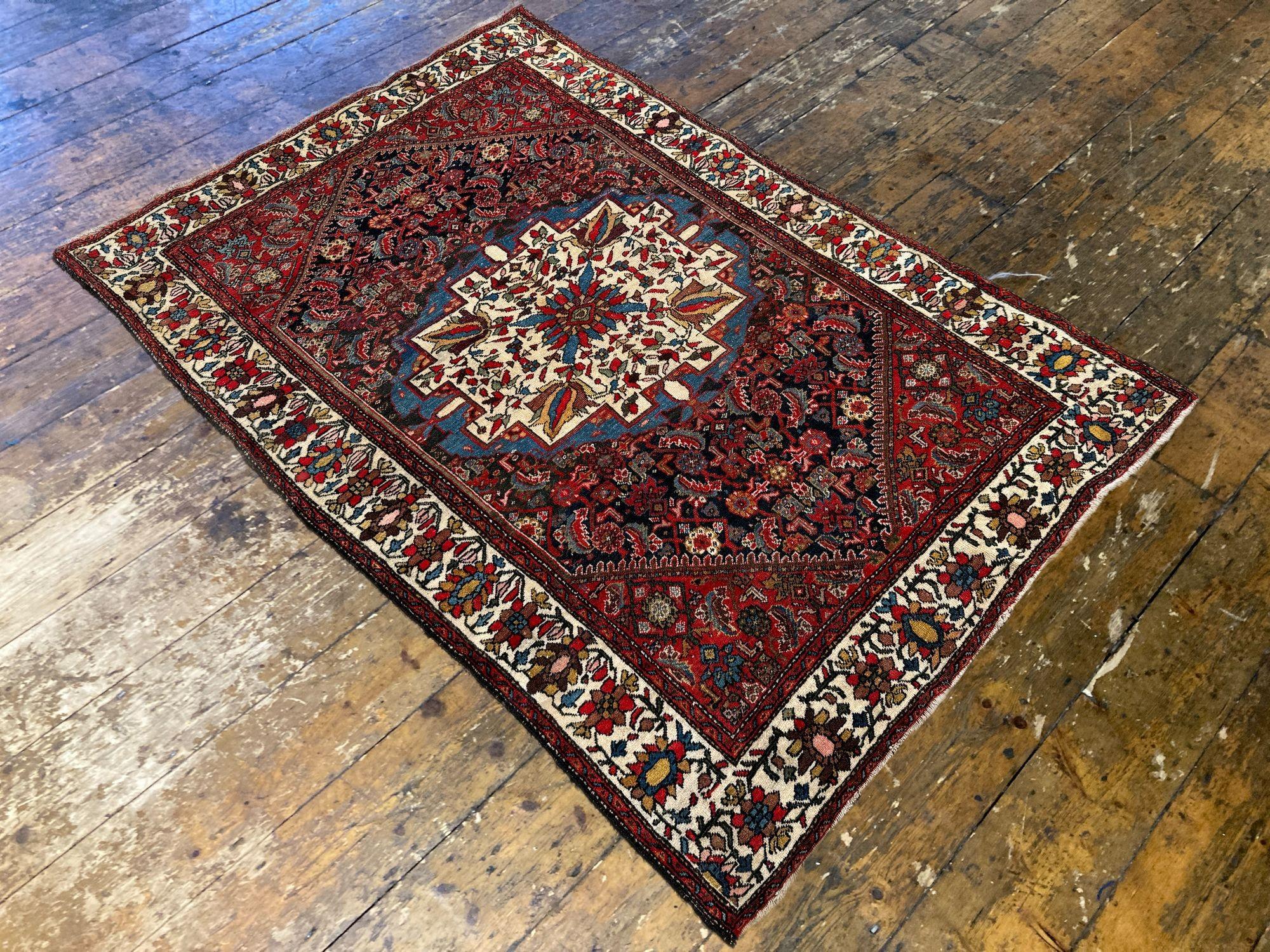 Alfombra Bidjar Antigua 1,50m x 1,03m Lana en venta