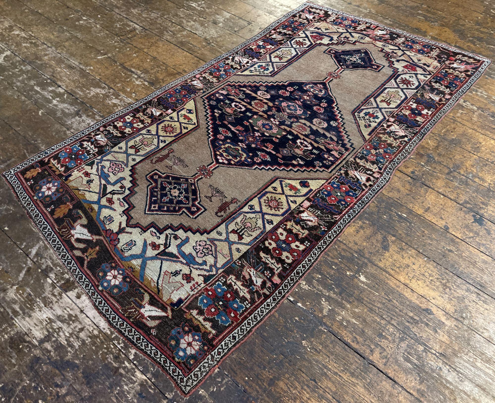 Lana Tappeto antico Bidjar 2,22 m x 1,24 m in vendita