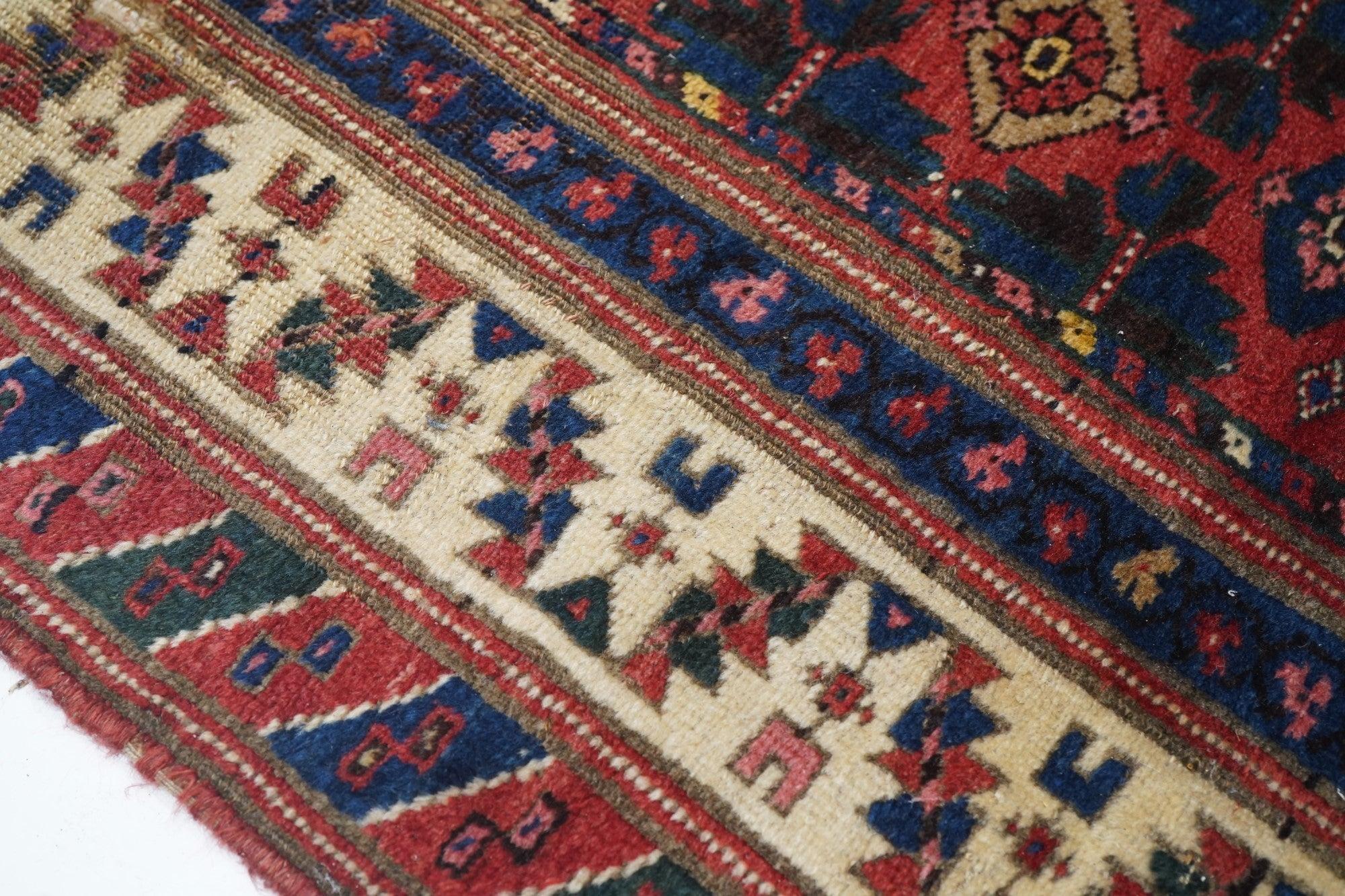 Hand-Knotted Antique Bidjar Rug 3'11'' x 8'2'' For Sale