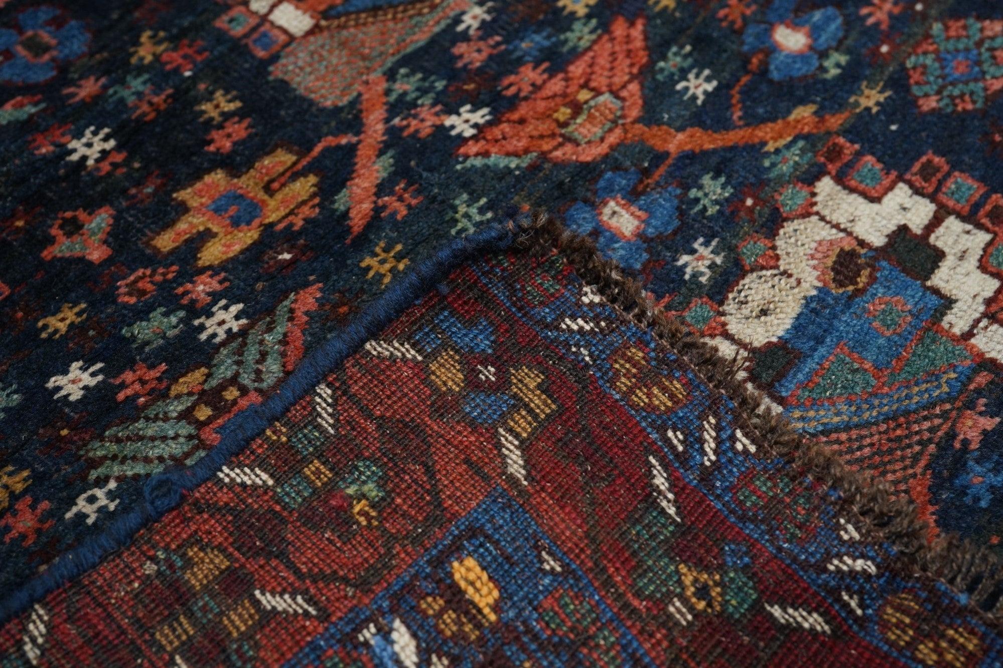 Antique Bidjar Rug 4'3'' x 5'6'' For Sale 3