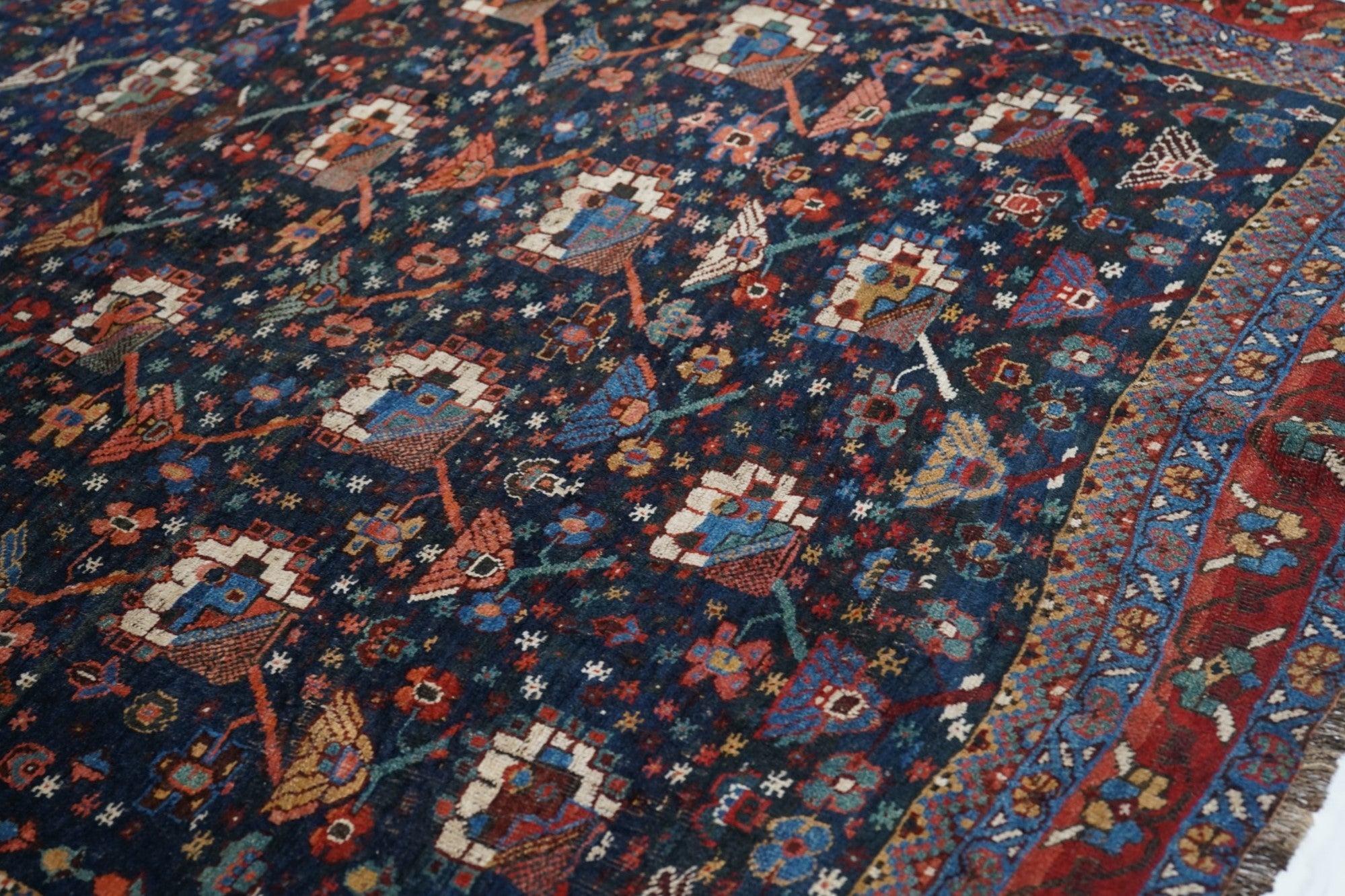 Antique Bidjar Rug 4'3'' x 5'6'' In Good Condition For Sale In New York, NY