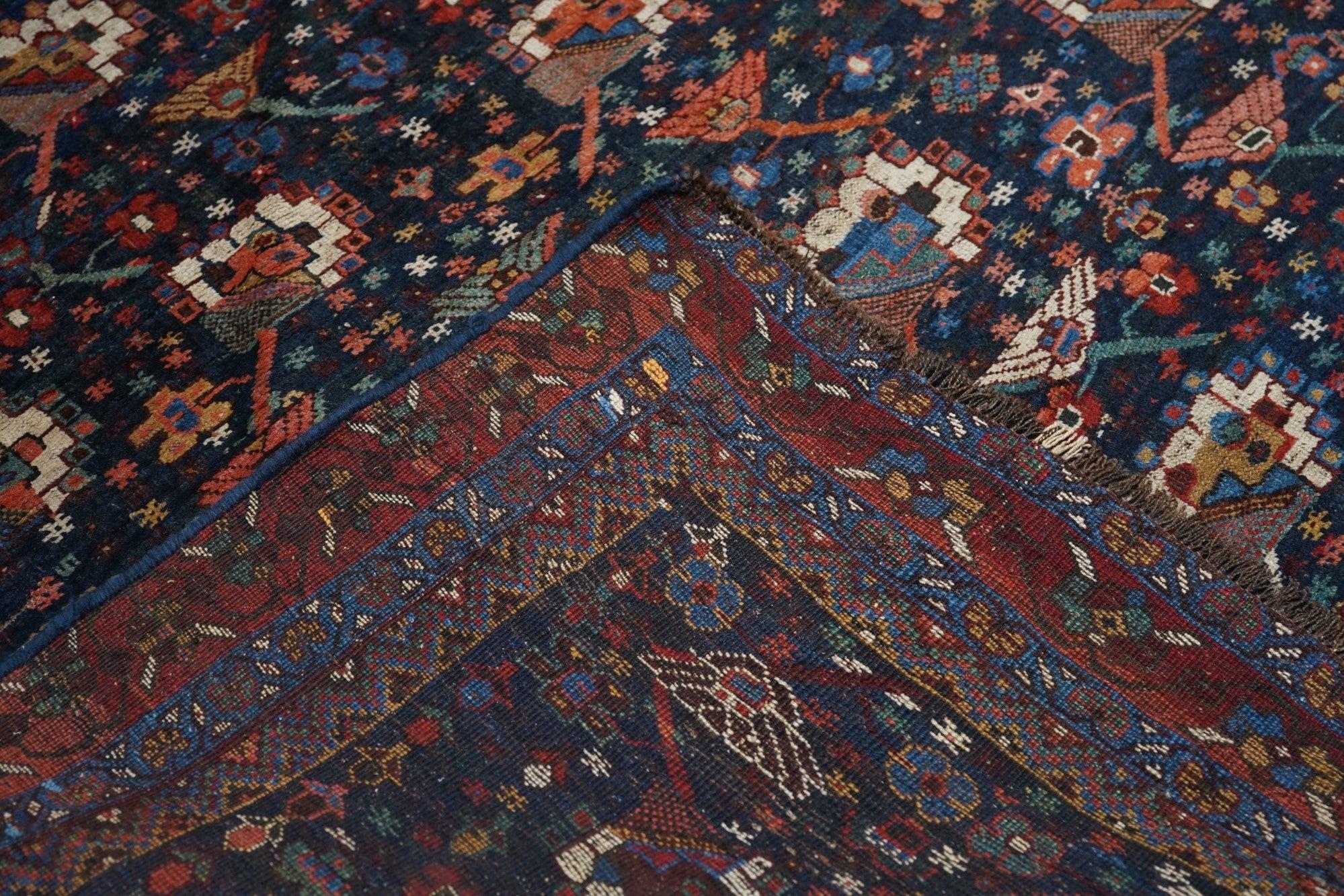 Wool Antique Bidjar Rug 4'3'' x 5'6'' For Sale