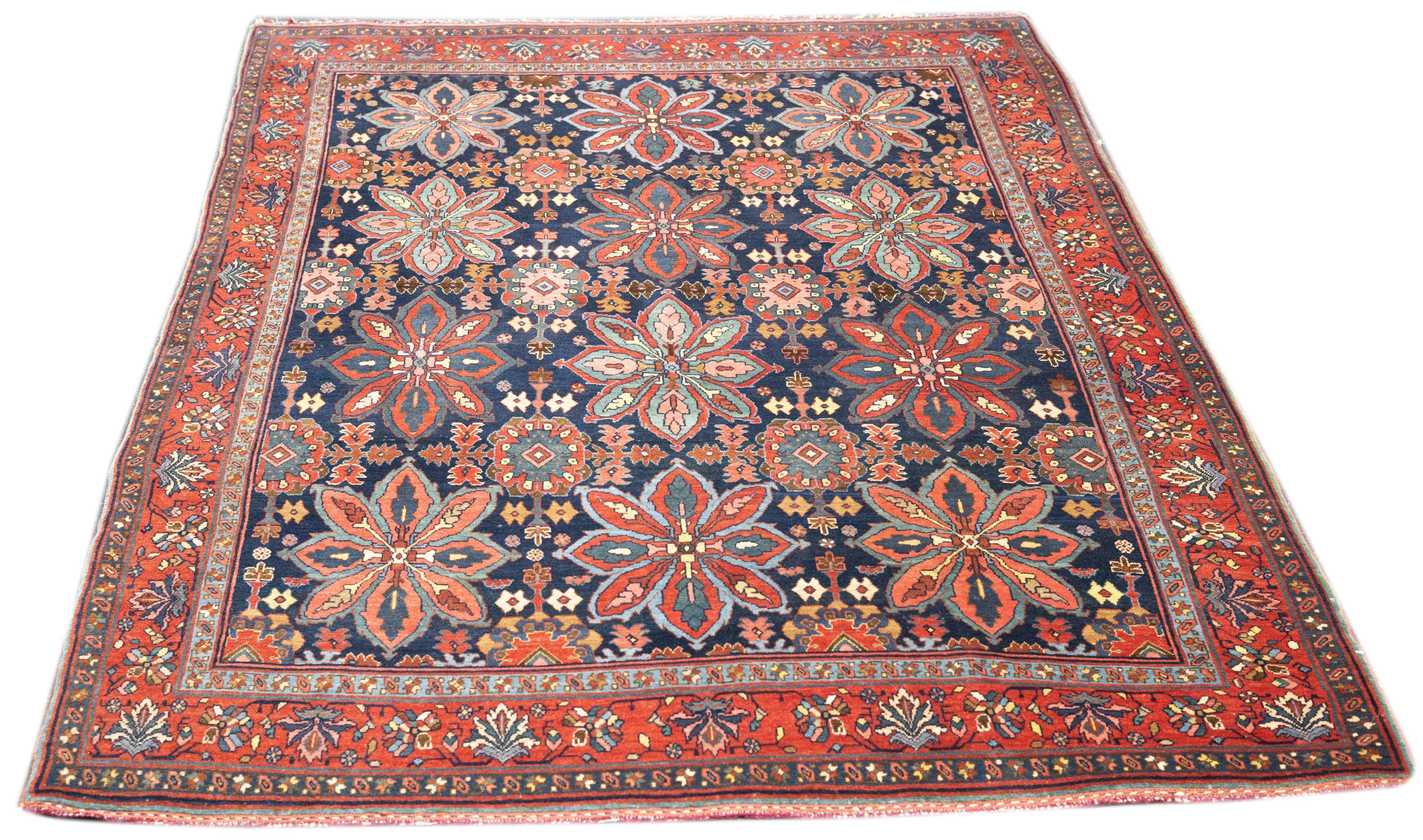 Antiker Bidjar-Teppich 4'7'' x 6'8'' im Zustand „Gut“ im Angebot in New York, NY