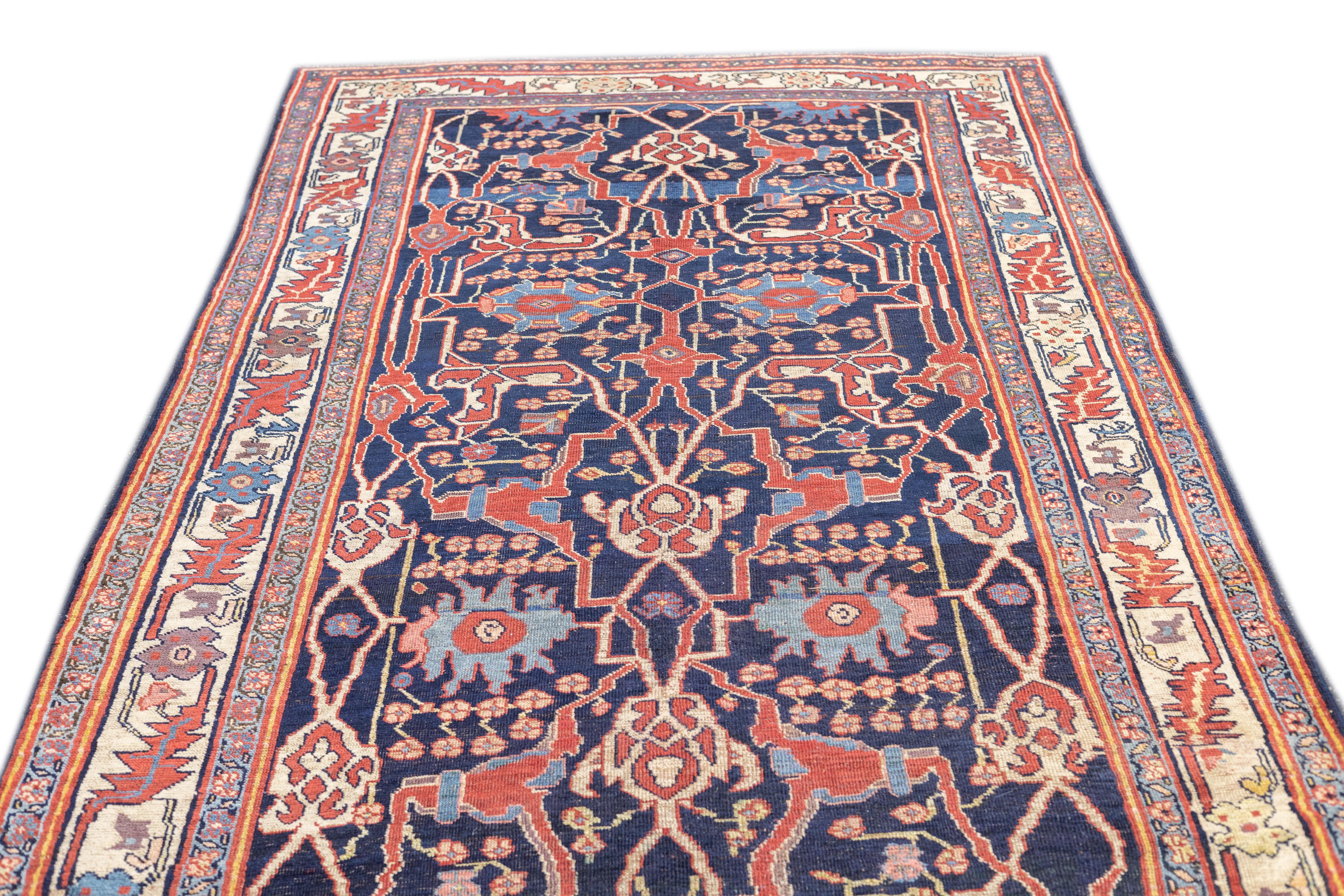 Antiker Bidjar-Teppich 5'7'' x 10'11'' (Handgeknüpft) im Angebot