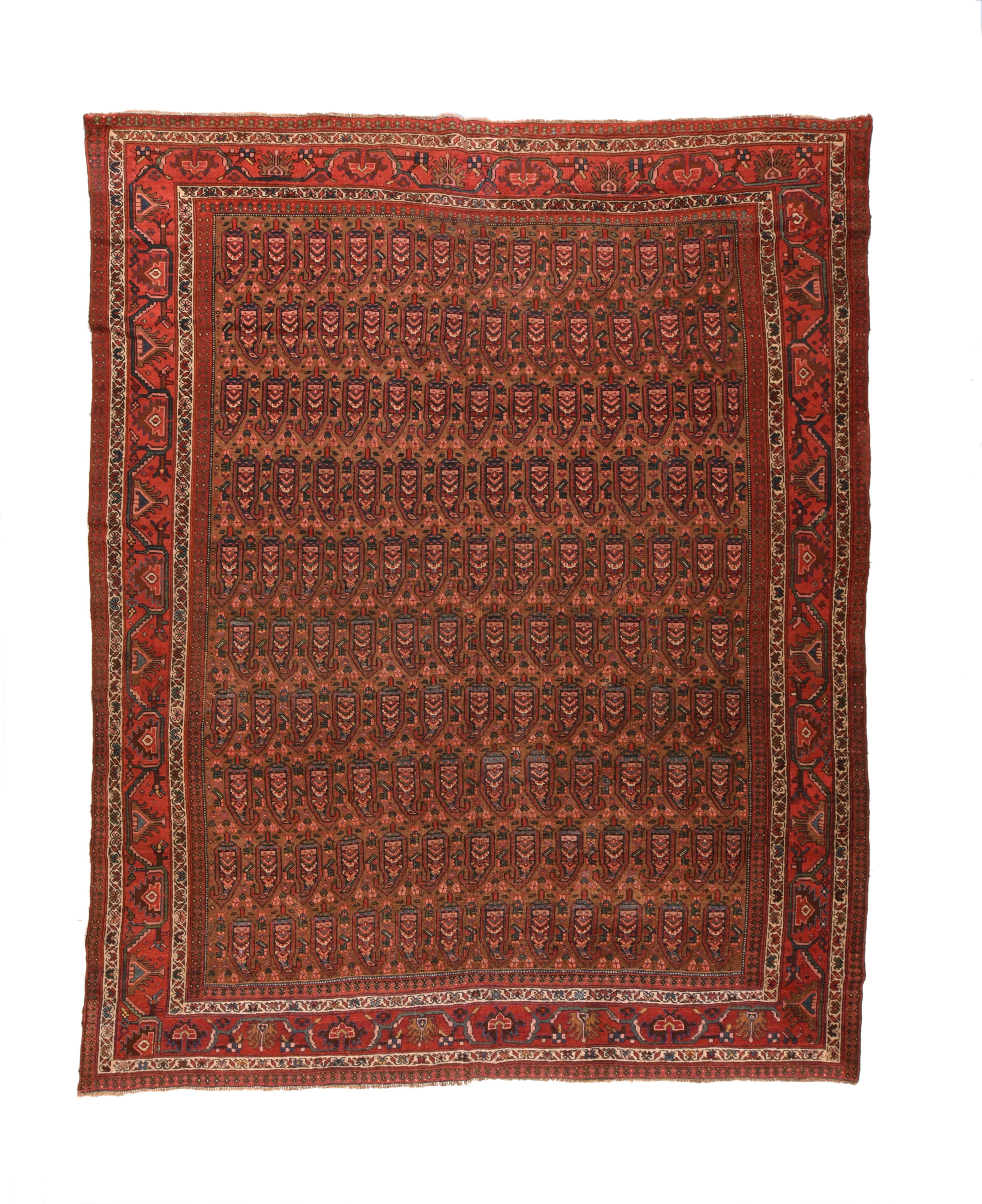 Antique Bidjar Rug 7'11'' x 10'6'' In Excellent Condition For Sale In New York, NY