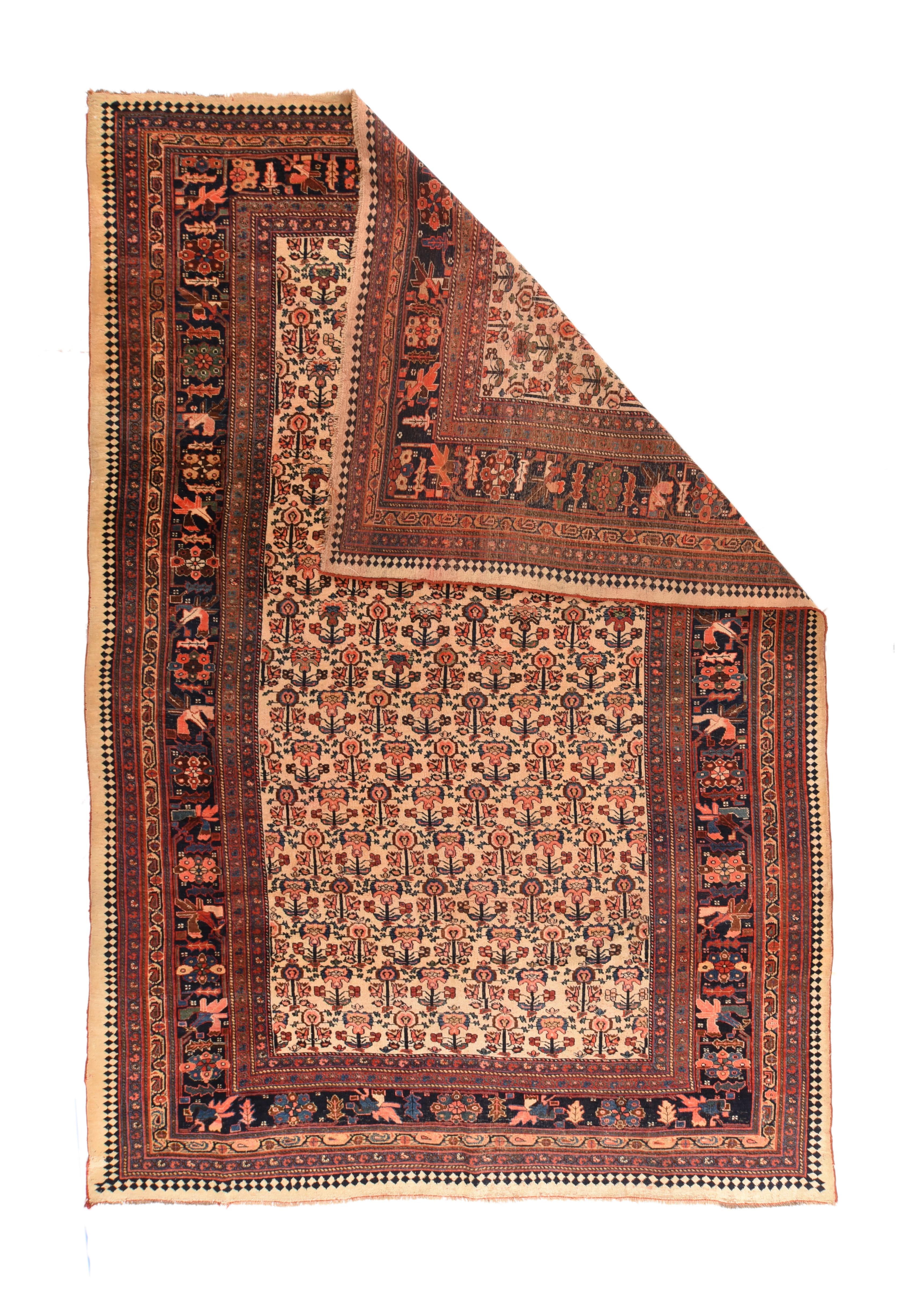 Persian Antique Bidjar Rug 7'7'' x 11'4'' For Sale