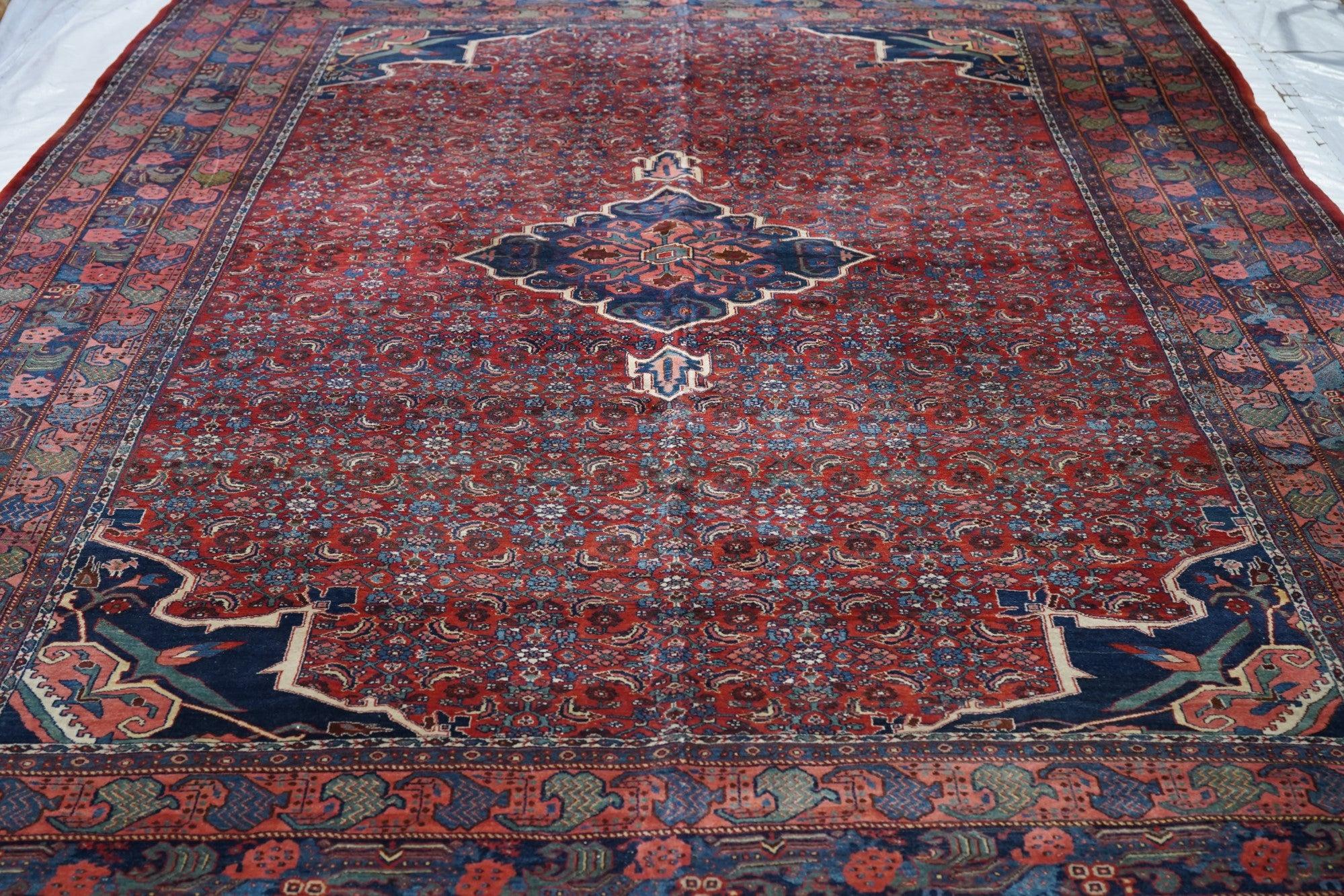 Antiker Bidjar-Teppich 8'10'' x 12'5'' (Wolle) im Angebot