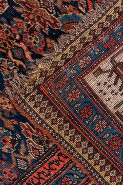 Antique Bidjar Rug Floral Medallion Field