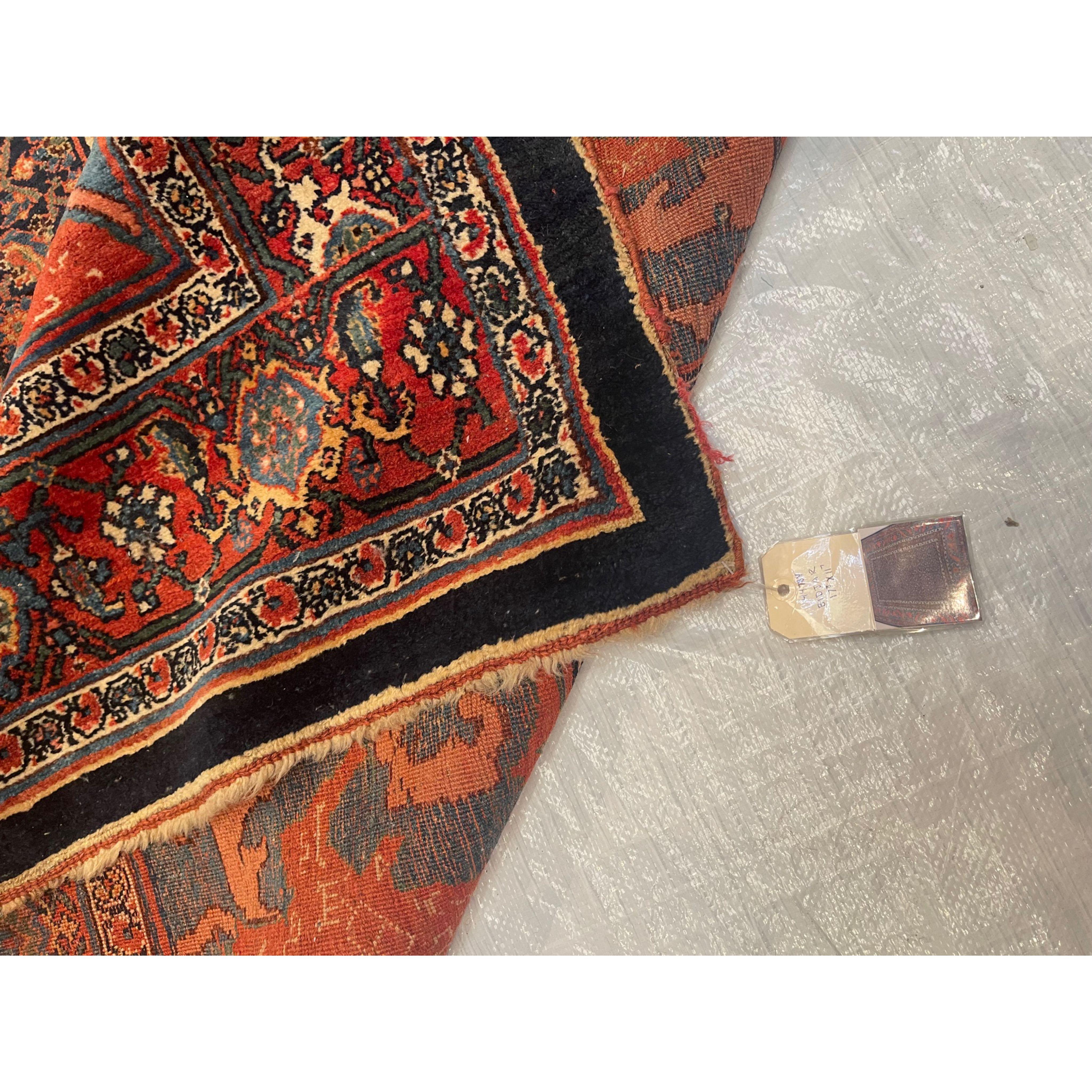Asian Antique Bidjar Rug with Floral Design 17'8''x11'7'' For Sale