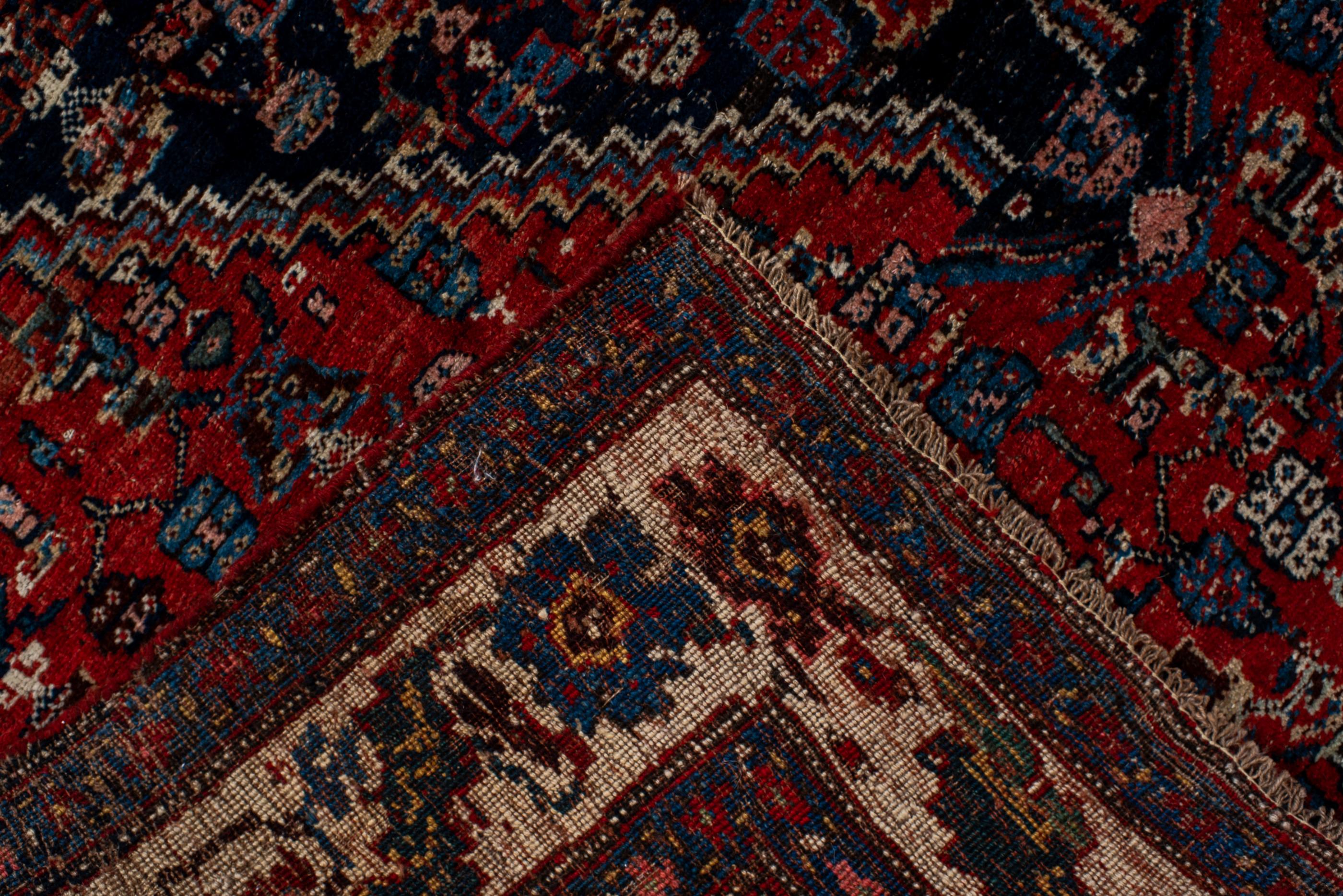 Early 20th Century Antique Bidjar Rug with Red Field and Flowers For Sale