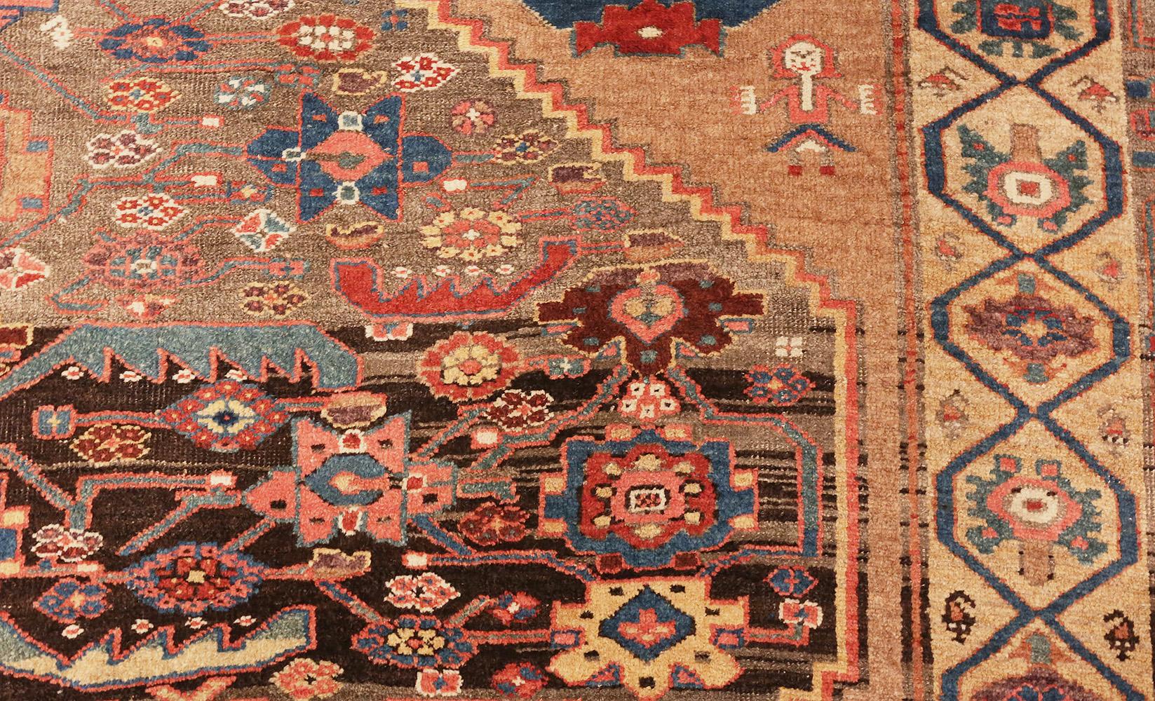 Tribal and Collectible Antique Persian Bidjar Sampler Rug, Country of Origin: Persia, Circa Date: Late 19th Century. Size: 4 ft x 6 ft 7 in (1.22 m x 2.01 m)

This antique Persian Bidjar is one of the rarest and most artistic sampler rugs and