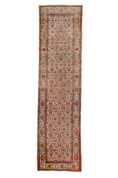 Antique Bidjar Style Runner with Dense Herati Allover Design