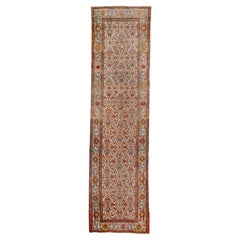 Antique Bidjar Style Runner with Dense Herati Allover Design