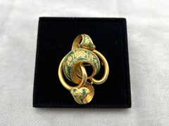 Antique Biedermeier 750 gold brooch, Sweden, 1850s.