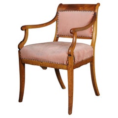 Antique Biedermeier armchair from around 1840, birch