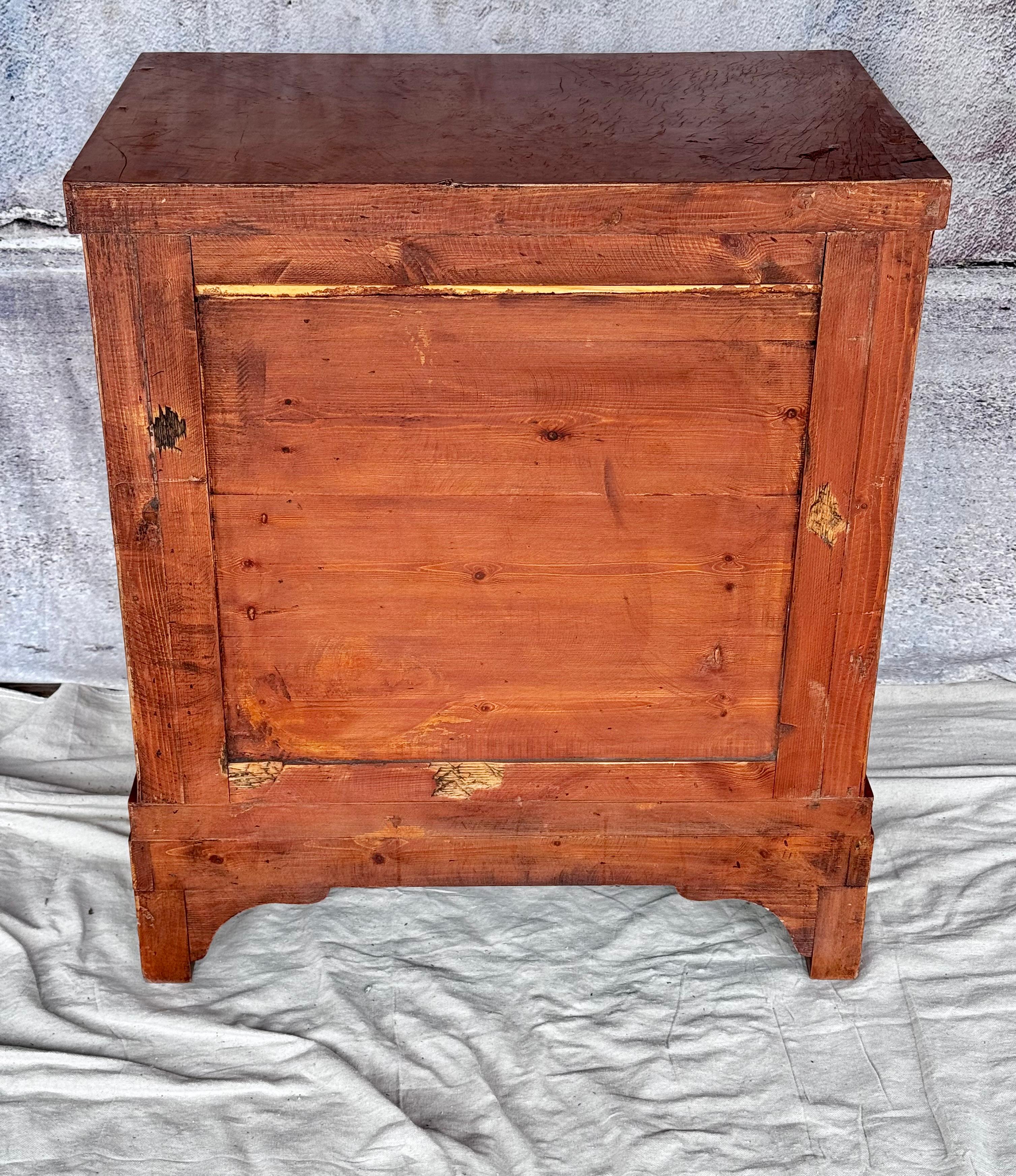 ANTIQUE BIEDERMEIER BURL WOOD INLAID CHEST OF DRAWERS Kommode im Angebot 2