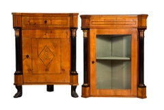 Antique Biedermeier Corner Cabinet