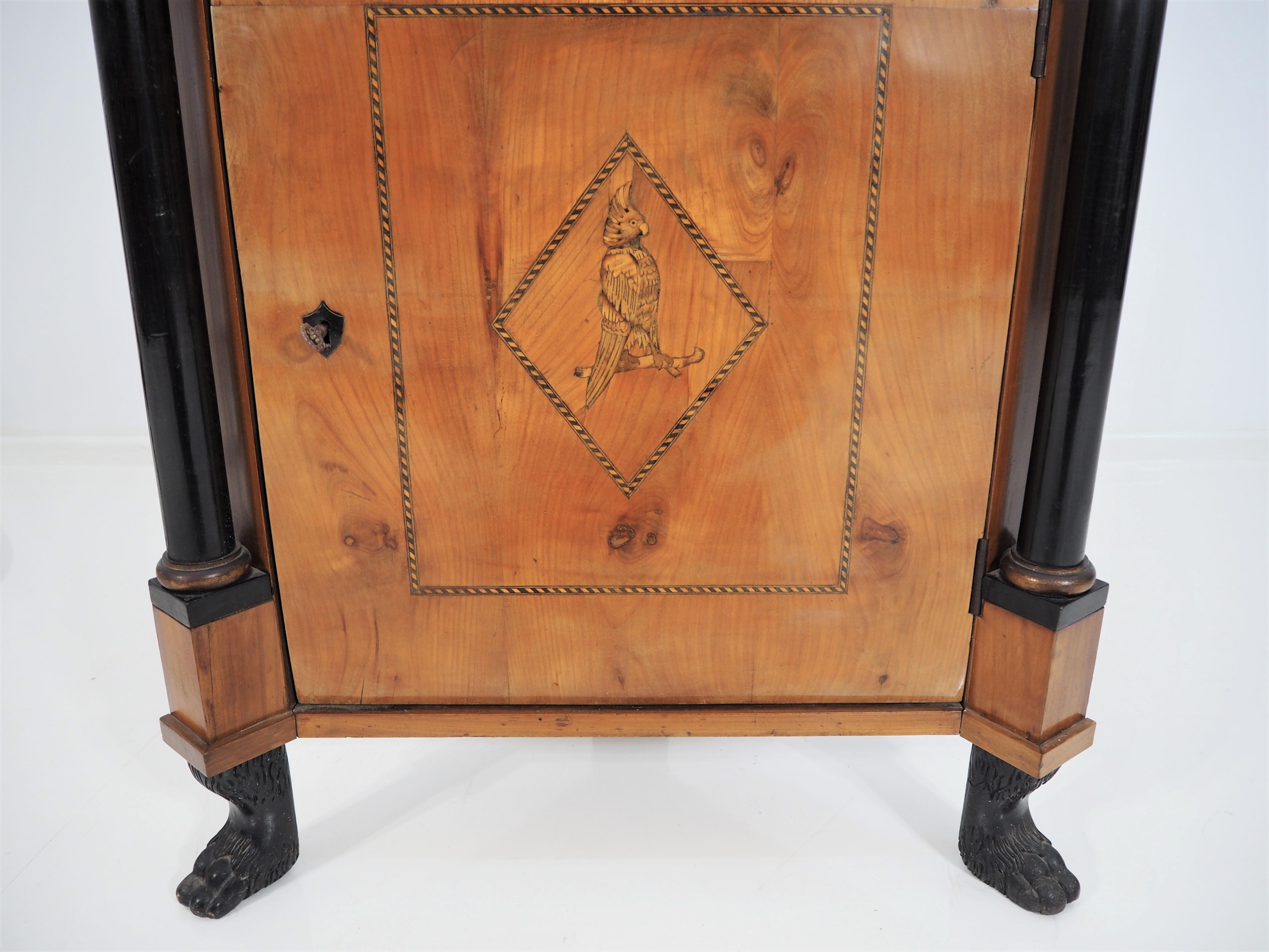 Antique Biedermeier Corner Cabinet For Sale 1
