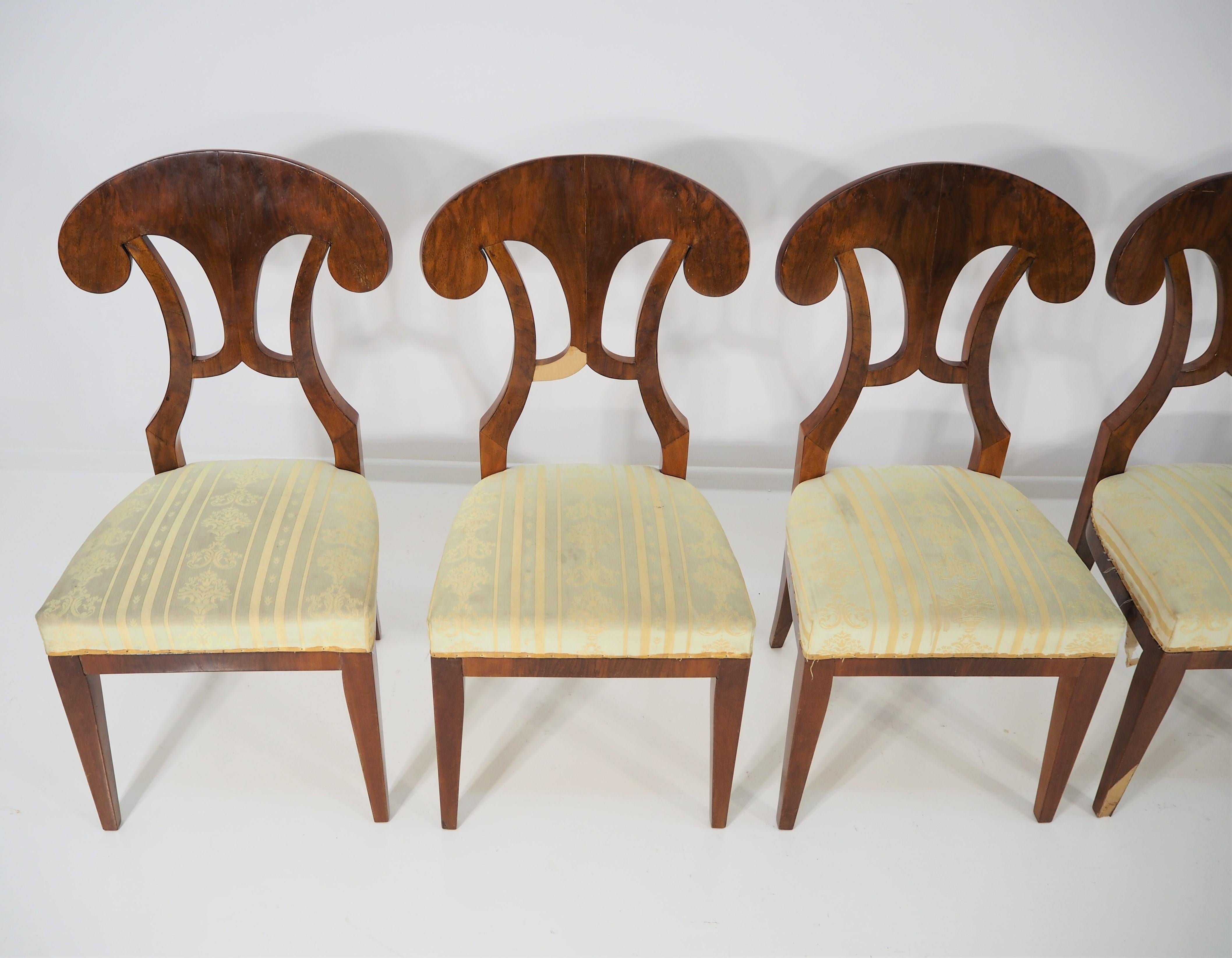 Antique Biedermeier Dining Chairs, Set of 6 5